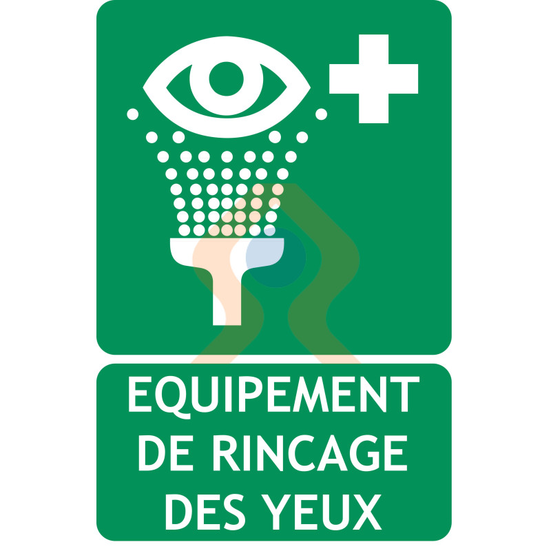 Panneau équipement de rinçage des yeux