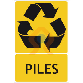 Panneau recyclage piles