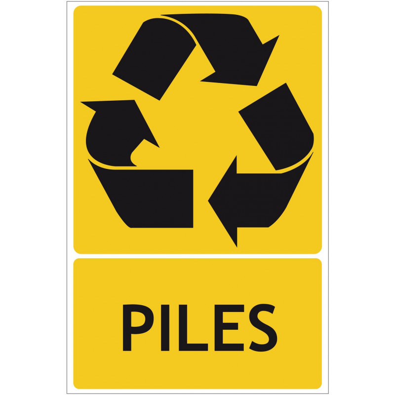 Panneau recyclage piles