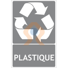 Panneau recyclage plastique