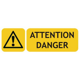 Panneaux de danger attention danger