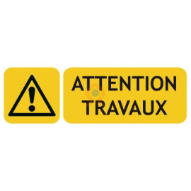 Panneaux de danger attention travaux