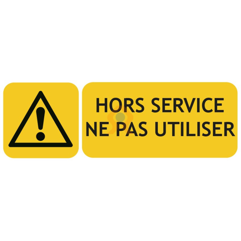 Panneaux danger Hors service ne pas utiliser