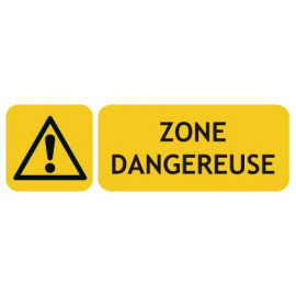 Panneaux danger zone dangereuse