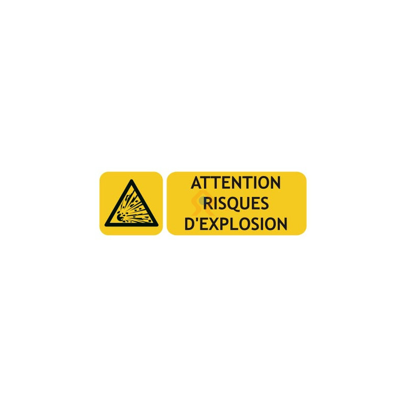 Panneaux danger attention risques d'explosion