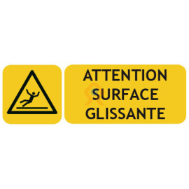 Panneaux danger attention surface glissante