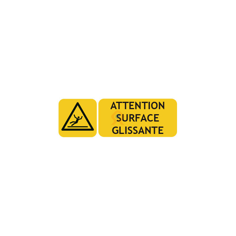 Panneaux danger attention surface glissante