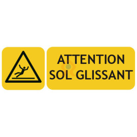 Panneaux de danger Attention sol glissant