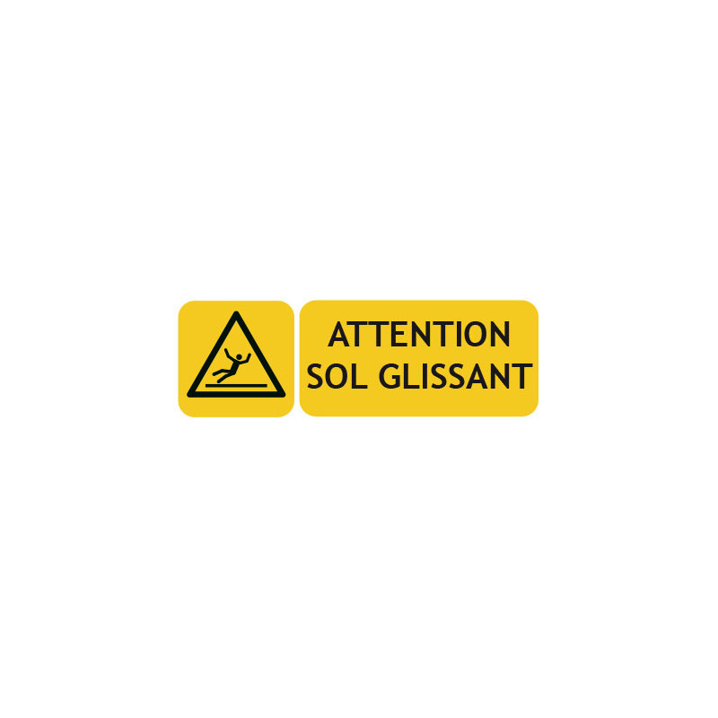 Panneaux de danger Attention sol glissant