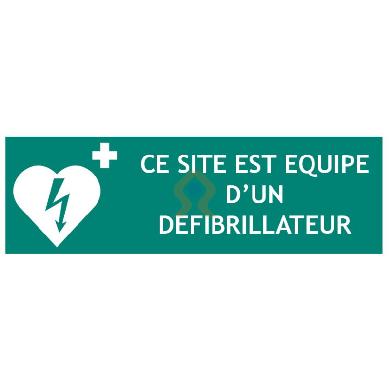 Panneau ce site est équipé d'un défibrillateur