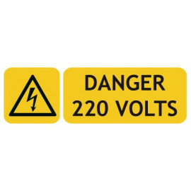 Panneaux de risque électrique danger 220 volts