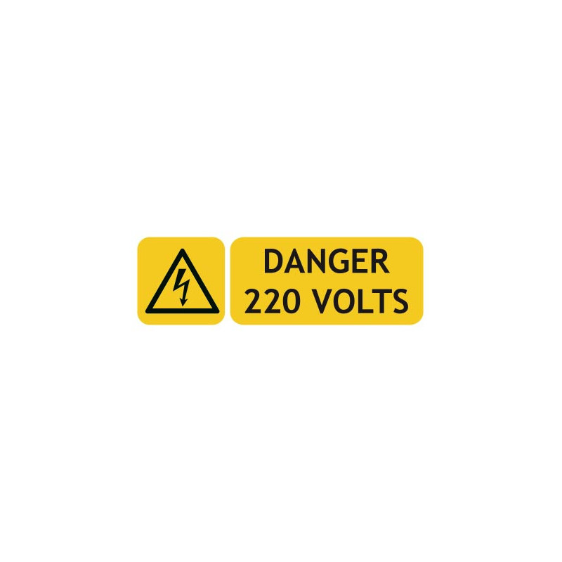 Panneaux de risque électrique danger 220 volts