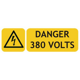 Panneaux de risque électrique danger 380 volts