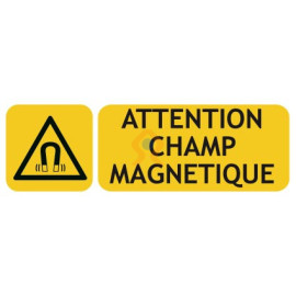 Panneaux de risque électrique attention champ magnétique