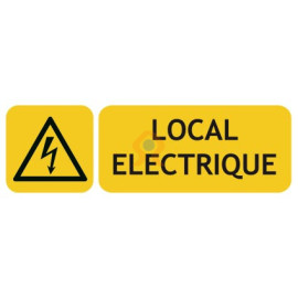 Panneaux de risque électrique local électrique picto + texte