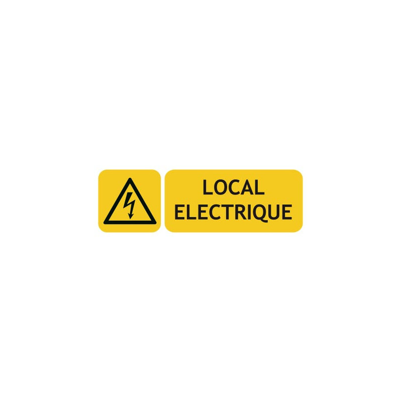 Panneaux de risque électrique local électrique picto + texte