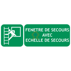 Panneau fenêtre de secours avec échelle