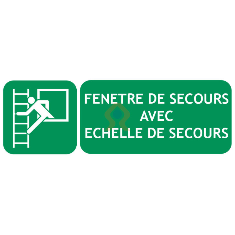 Panneau fenêtre de secours avec échelle