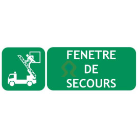 Panneau évacuation fenêtre de secours