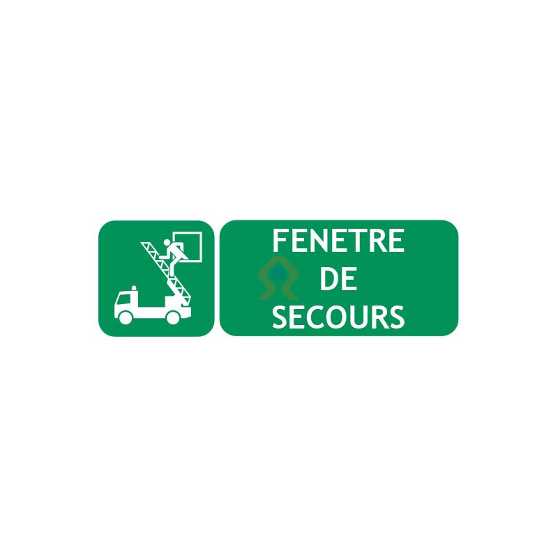 Panneau évacuation fenêtre de secours