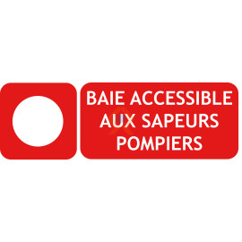 Panneau baie accessible aux sapeurs pompiers