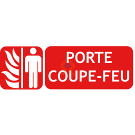 Panneau porte coupe-feu avec infographie