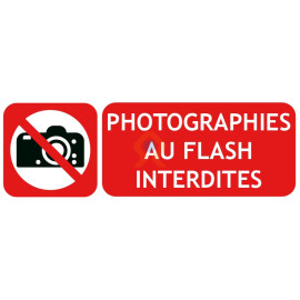 Panneau photographies au flash interdites