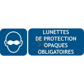 Panneau lunettes de protection opaque