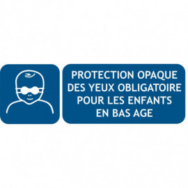Panneau lunettes de protection opaque enfants obligatoire