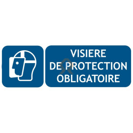 Panneau visière de protection obligatoire