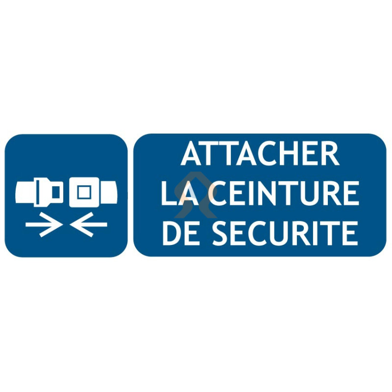 Panneau attacher la ceinture de sécurité