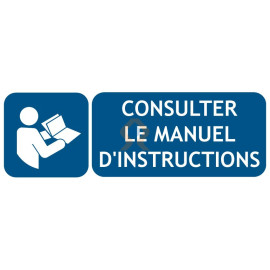 Panneau consulter le manuel d'instructions