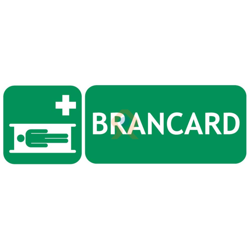 Panneau brancard premiers secours