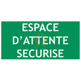 Panneau espace d'attente sécurisé