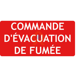 Panneau commande d'évacuation de fumée