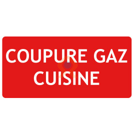 Panneau coupure gaz cuisine