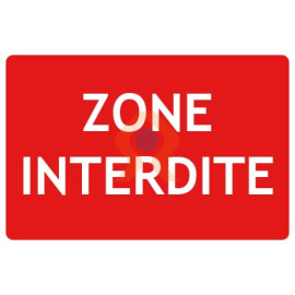 Panneau zone interdite