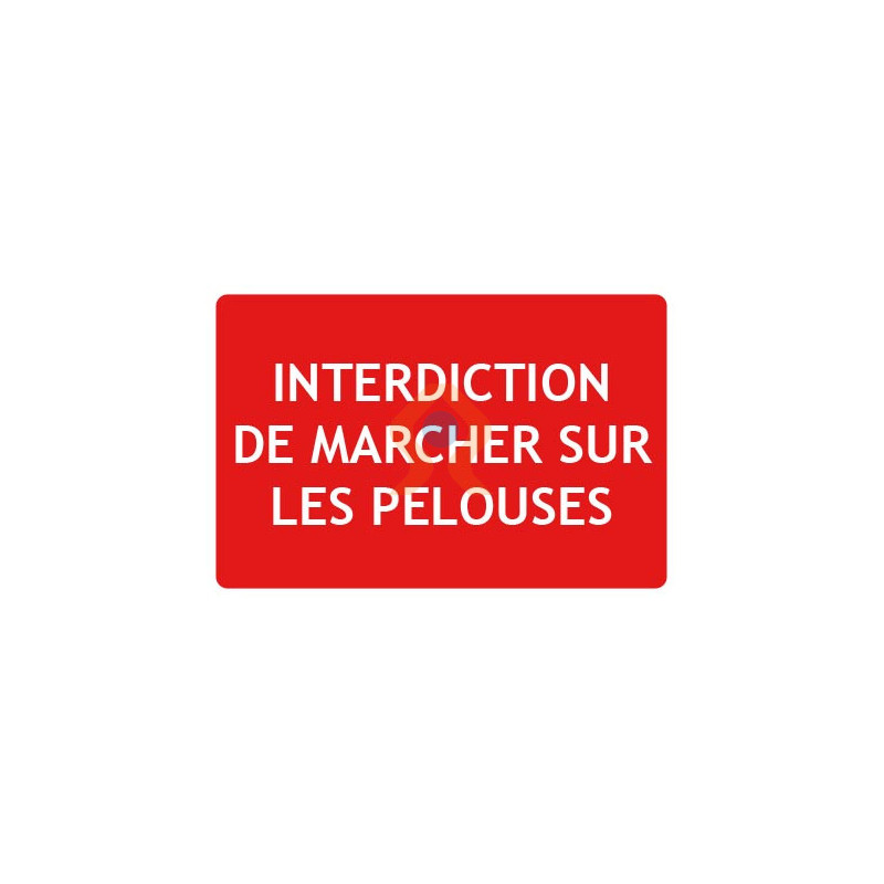 Panneau interdiction de marcher sur les pelouses