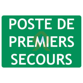 Panneau poste de premiers secours