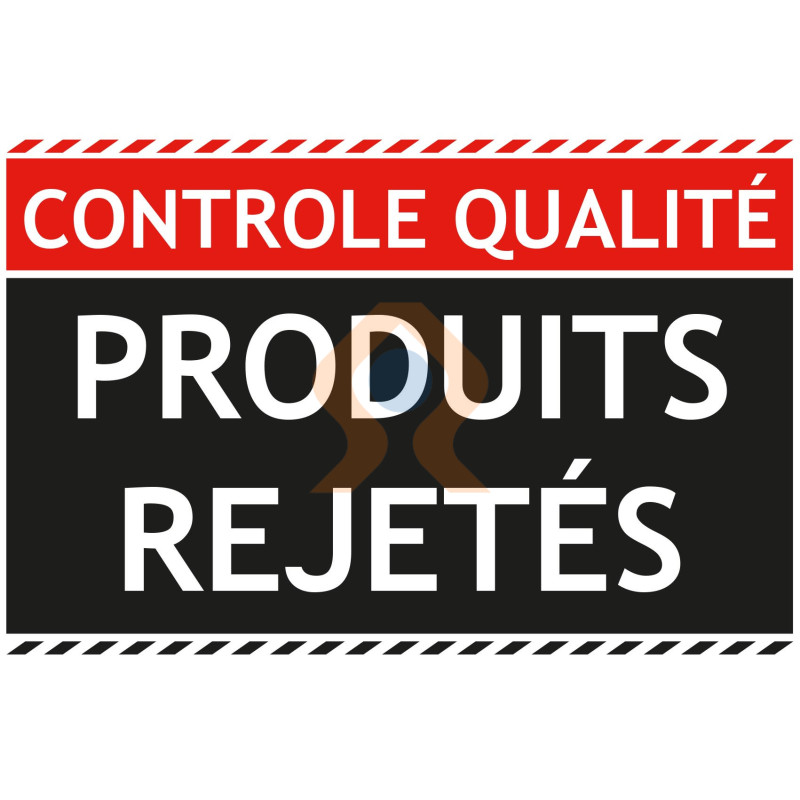 Panneau contrôle qualité produits rejetés