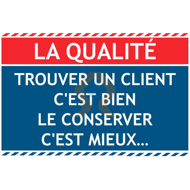 Panneau la qualité conserver un client