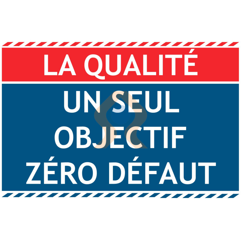 Panneau la qualité objectif zéro défaut