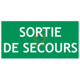 Panneau recto verso sortie de secours