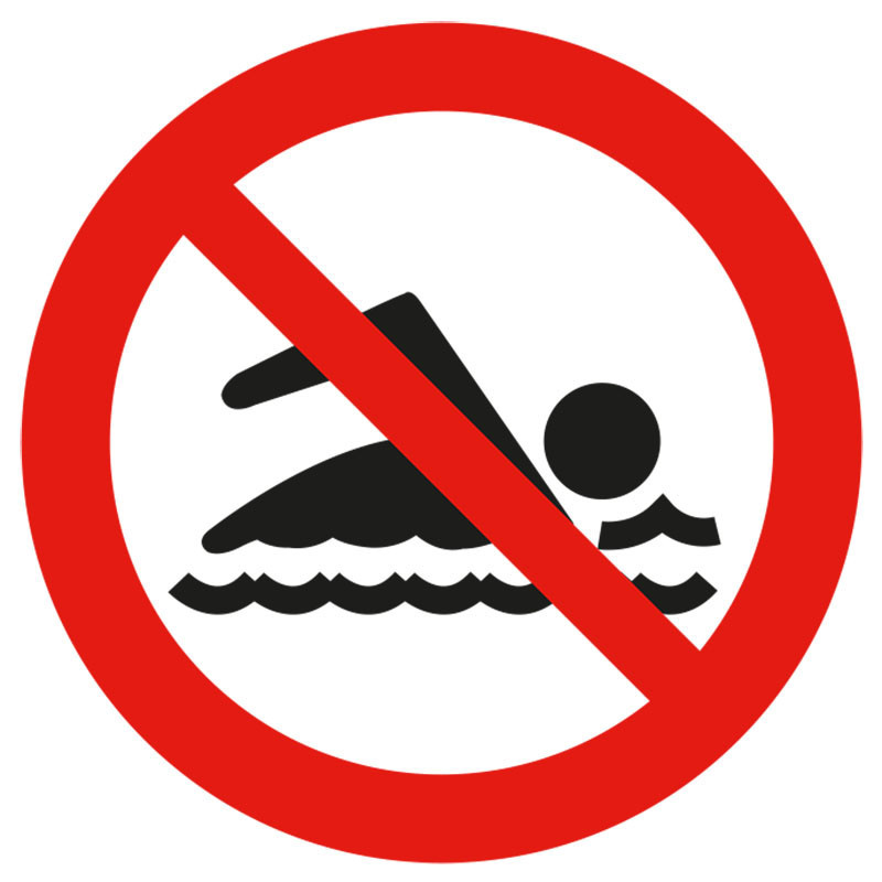 Pictogramme baignade interdite