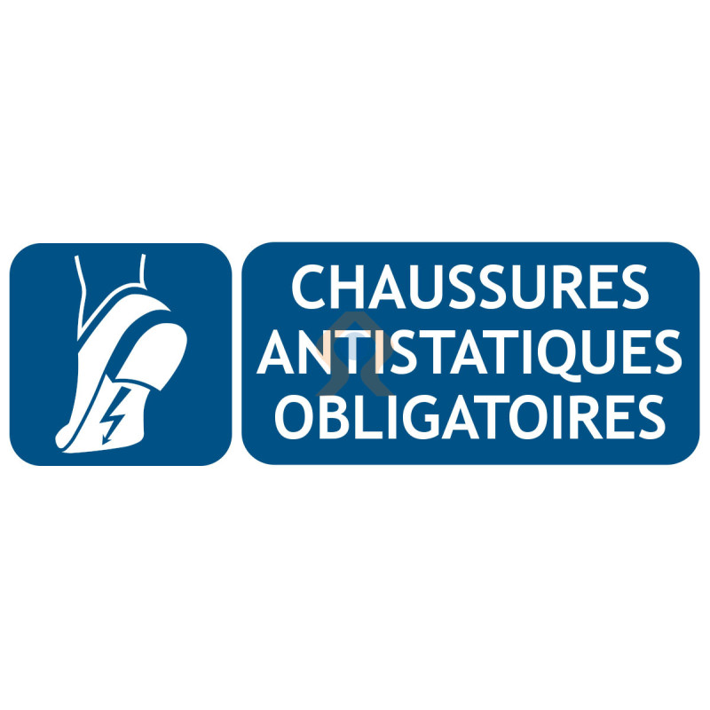 Panneau chaussures antistatiques obligatoires