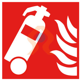 Pictogramme incendie extincteur sur roues