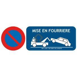 Panneau mise en fourrière