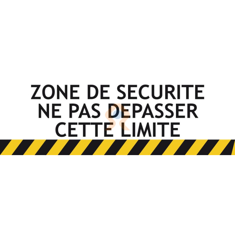 Panneau zone de sécurité ne pas dépasser cette limite