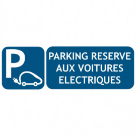 Panneau réservé véhicules électriques vert personnalisé