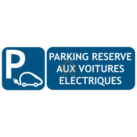 Panneau réservé aux voitures électriques